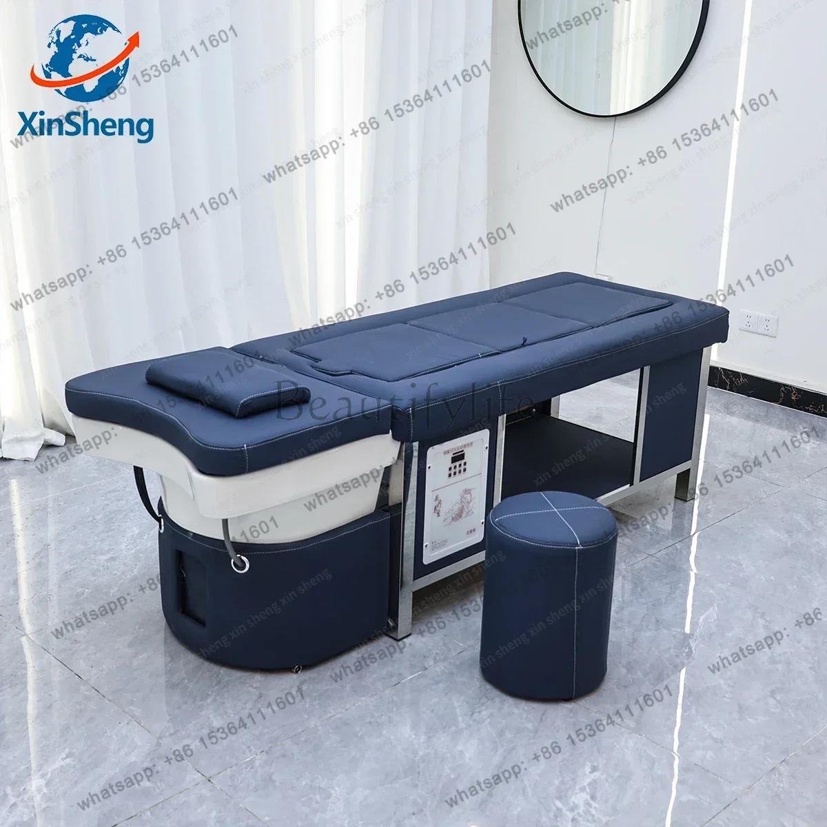 

Кушетка для мытья головы и SPA-процедур, массажный стол для салонов красоты, коммерческая мебель для парикмахерских