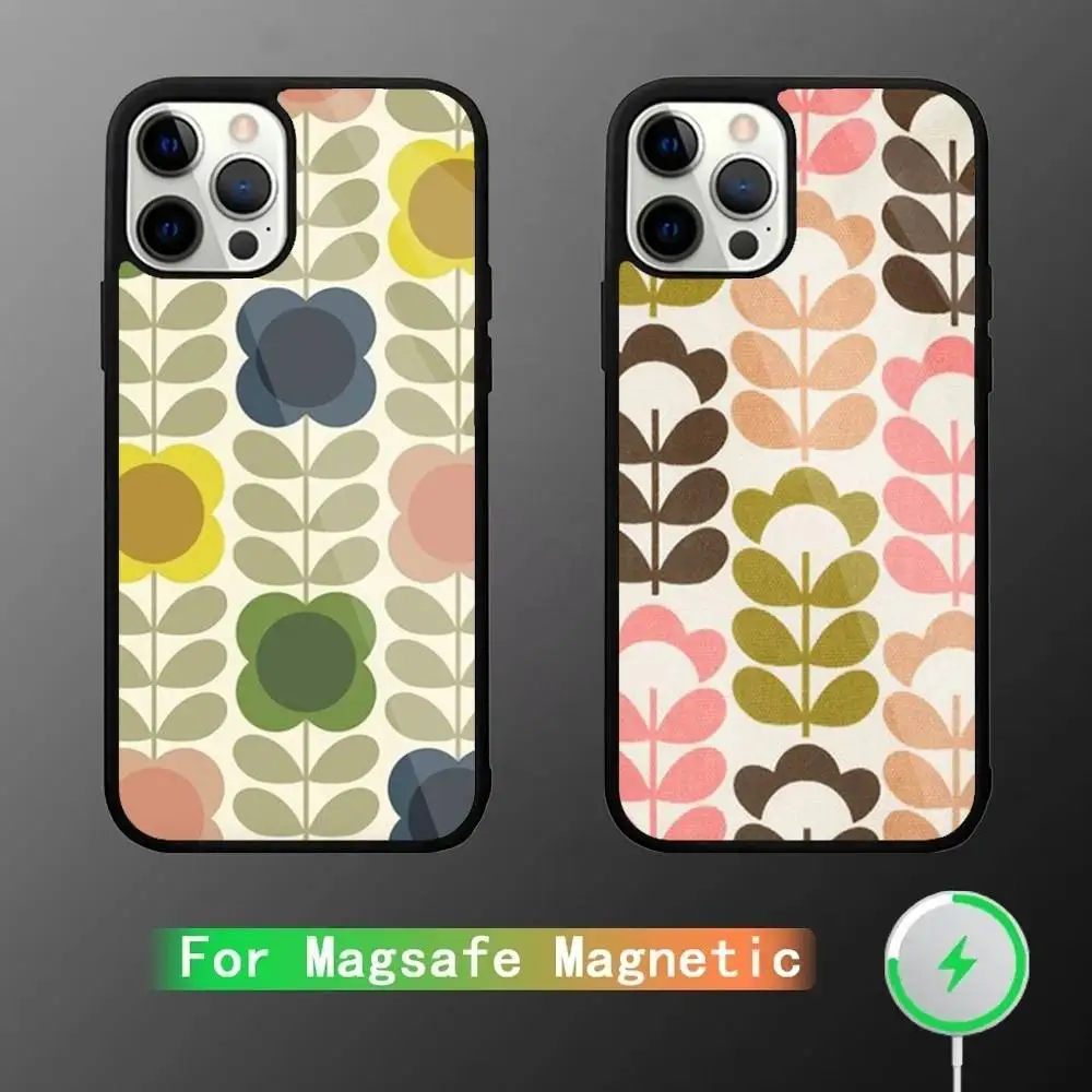 

Multi Stem Orla Kiely Folio Phone Case For iPhone 16,15,14,13,12,11,Pro,Max,Plus,Mini,SE New Magsafe Magnetic Wireless Charging