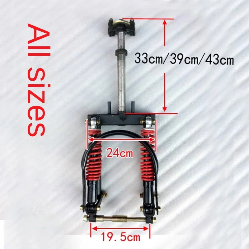 Electric Tricycle Accessories Front Shock Absorber Goods Van Front Damping Fork Closed Tricycle Directional Device Front Shock