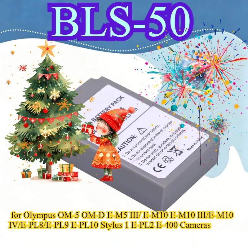 

BLS-50 PS-BLS5 Battery for Olympus OM-5 OM-D E-M5 III/ E-M10 E-M10 III/E-M10 IV/E-PL8/E-PL9 E-PL10 Stylus 1 E-PL2 E-400 Cameras