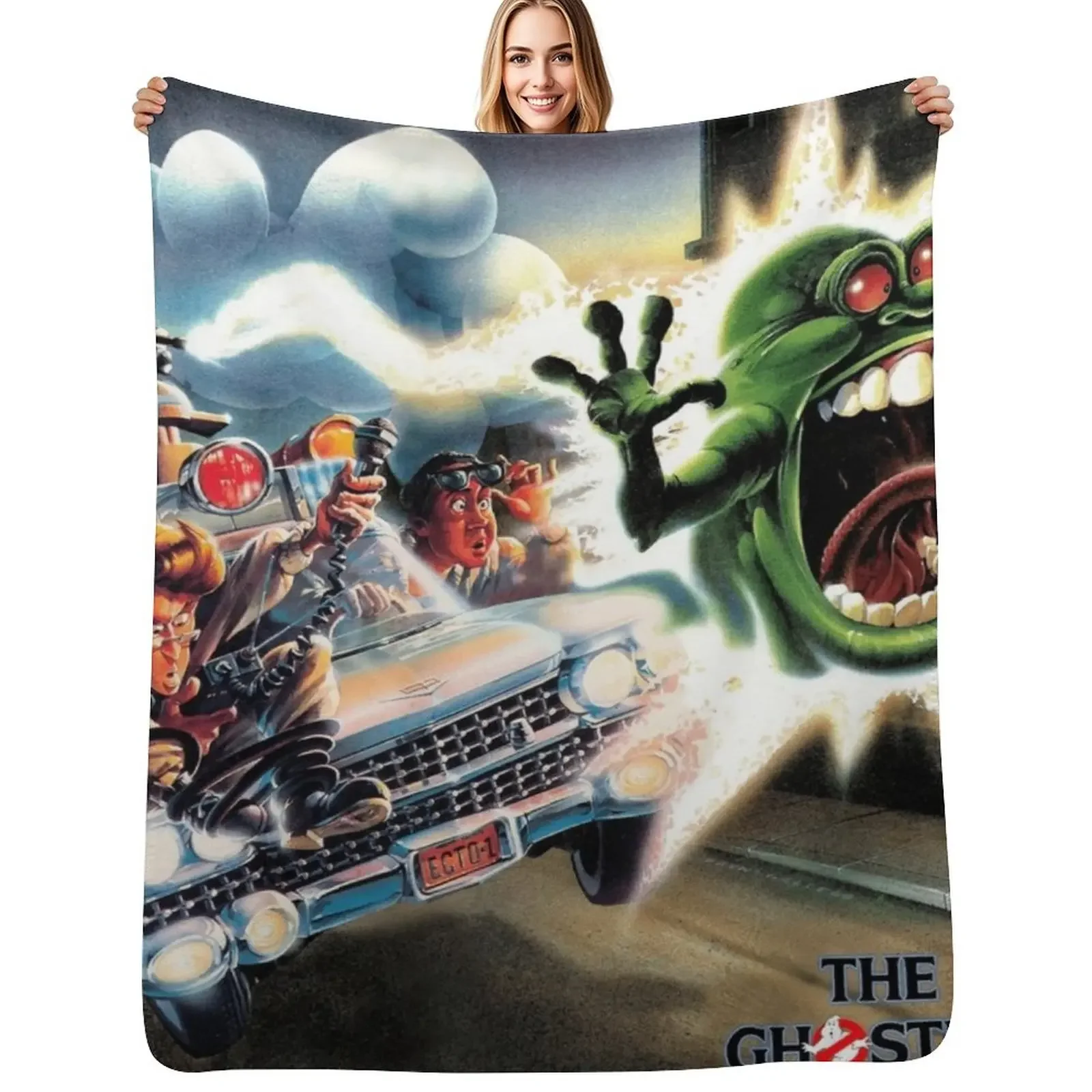 

The Real Ghostbusters Classic Artwork Throw Blanket Decoratives Giant Sofa for babies Blanket