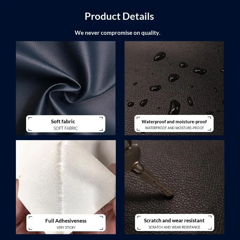 Selbstklebendes Leder-Reparaturband für Heimwerker – Ideal für Sofa, Motorrad, Autositz, Taschen und mehr – Detail 20