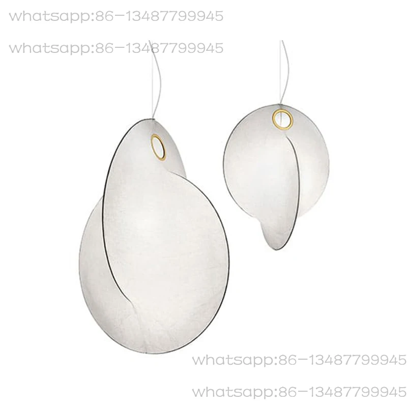 

Italian Modern Simple Silk Lamp Dining Room Bar Counter Window Lamp Living Room Bedroom Study Stairs Art Chandelier