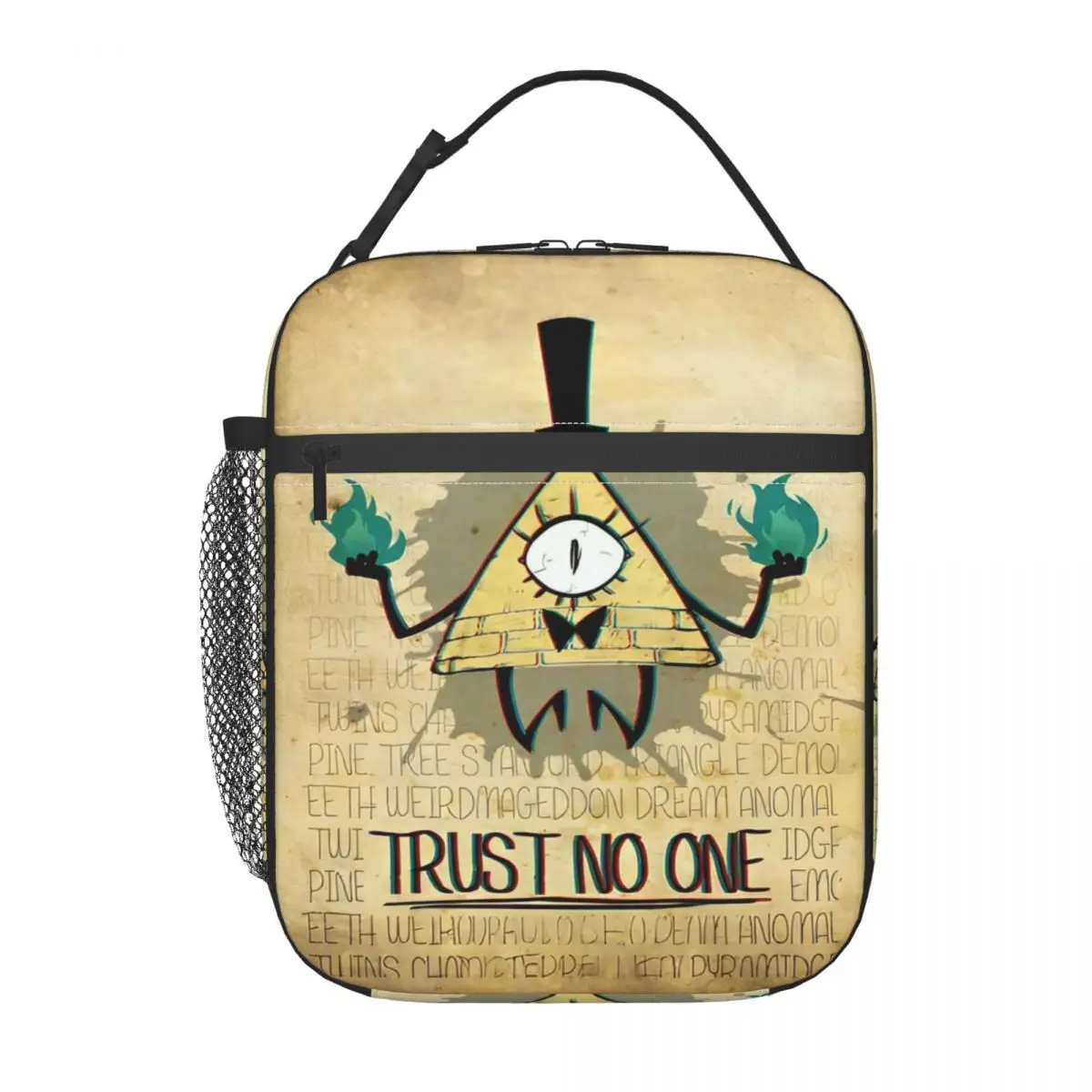 Gravity Falls Bill Cipher Merch Insulated Lunch Bag For Work Food Box Reusable Cooler Thermal Lunch Boxes