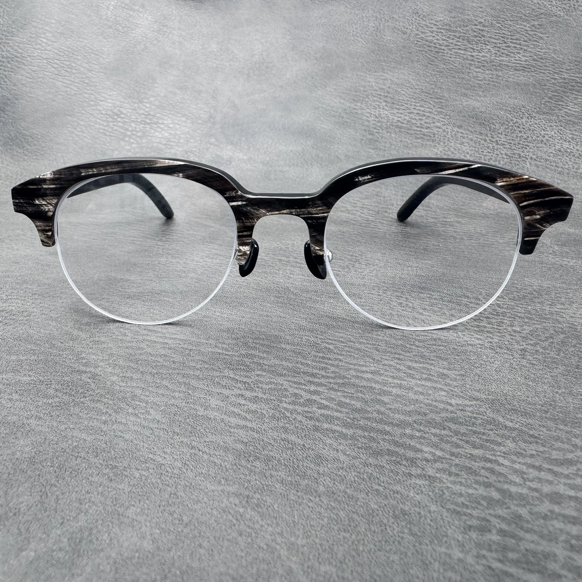 Eyeglass Frames Unique Vintage Natural Pattern Stripes Handmade Buffalo Horn Prescription Eyeglasses Optical Men's Glasses Frame - view 3