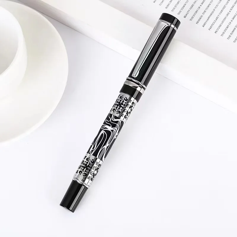 Vintage Business Acryl Füllfederhalter Feine Feder Exquisiter Kalligraphie-Stift Geschenkstift zum Schreiben von Schreibwaren Büro Schulbedarf – Detail 8