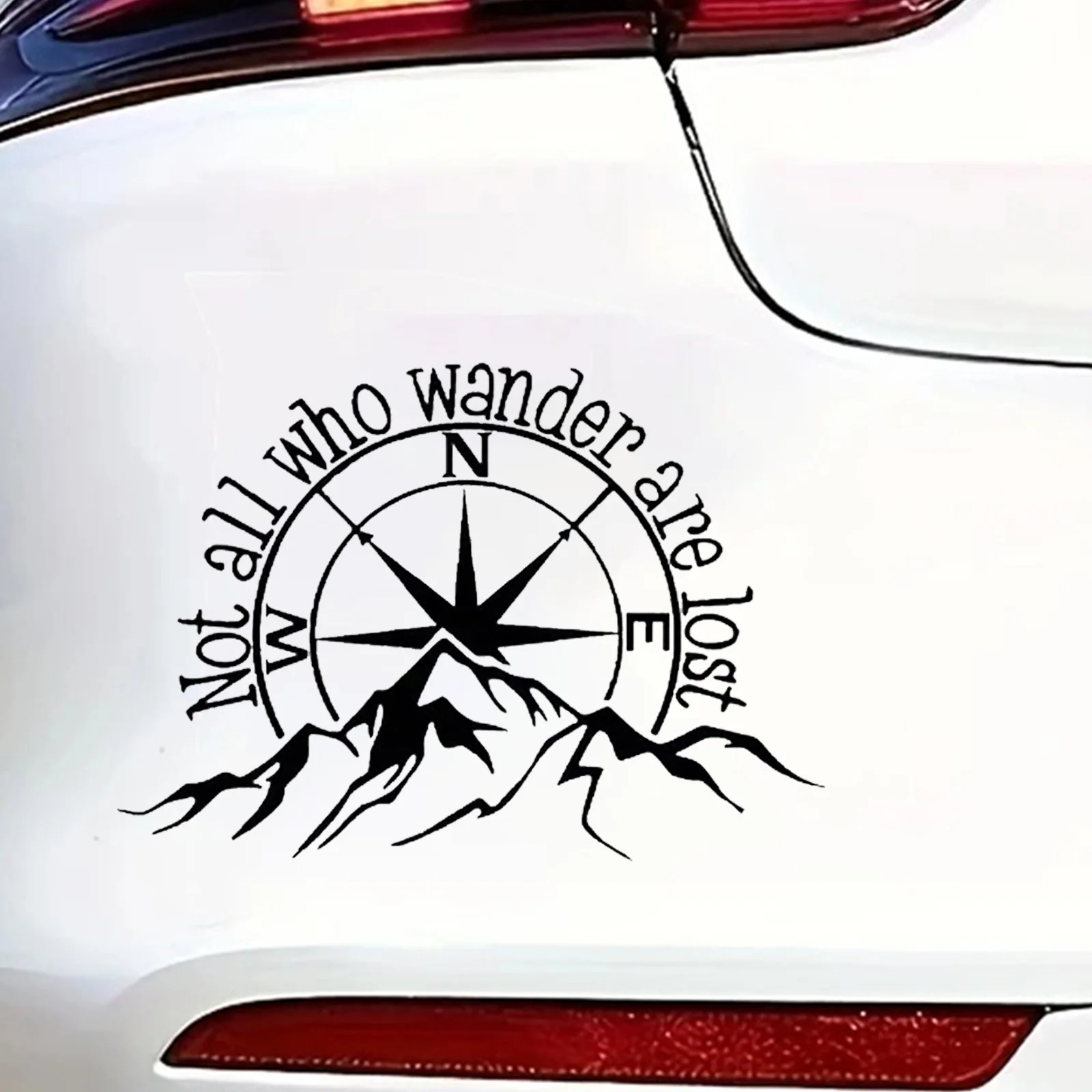 

Not All Who Wander Are Lost Car Sticker, Fun Waterproof Sticker for Cars, Trucks, Motorcycles, Walls, Windows, PVC Material