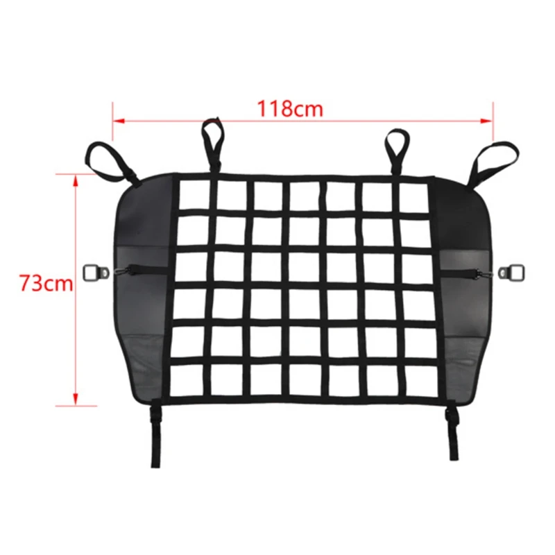 Car Trunk Isolation Net Storage Bag Organizer For Ford Bronco 2021 2022 4-Door Interior Accessories, Black