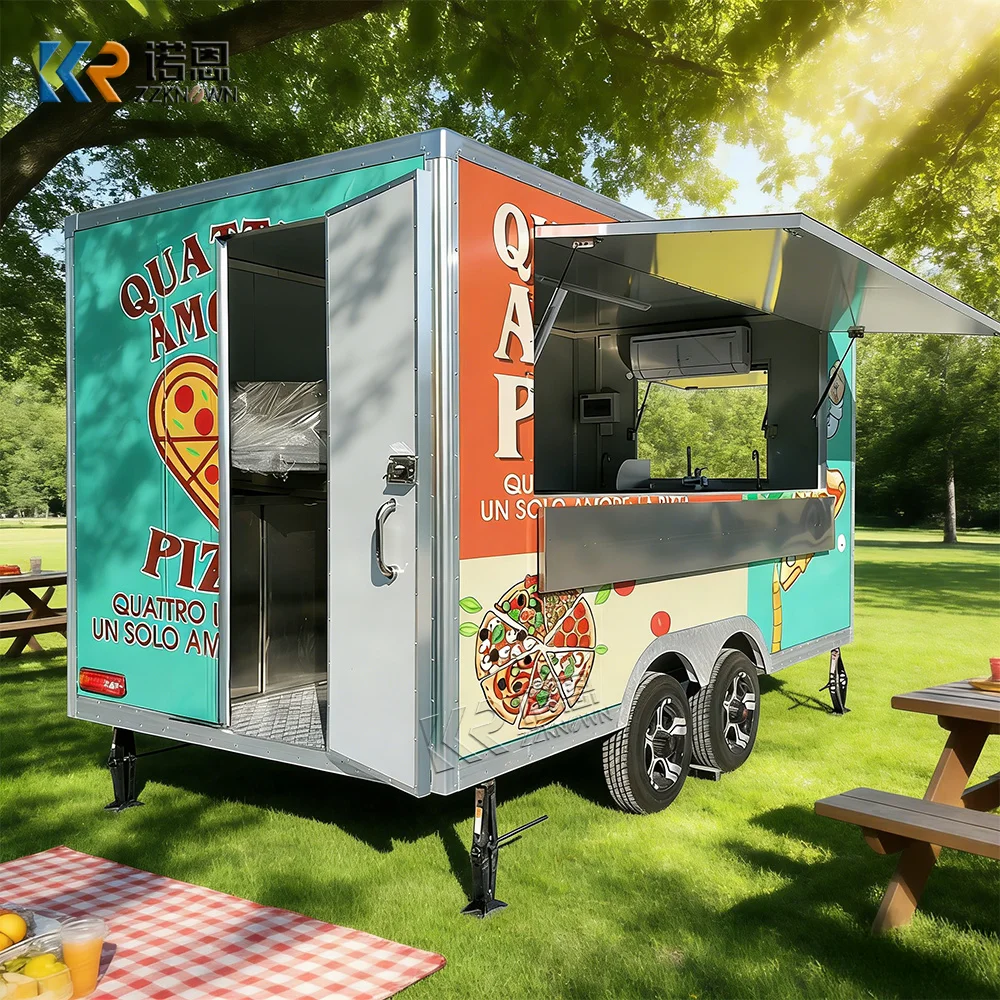 

OEM Fast Food Mobile Catering Trailer Commercial Coffee Trailer Street Hot Dogs Pizza BBQ Food Truck for Commercial Use