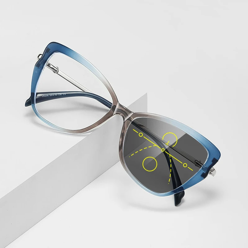 

VICKI Lady Classic Tr90 Butterfly Anti-blue Light Glasses - Customizable Prescription - Multifocal Lenses - Photochromic LS236