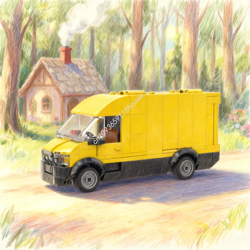 

267 шт. MOC Ван город грузовая модель строительные блоки архитектура сборка DIY творческая идея игрушка образование рождественские подарки кирпич