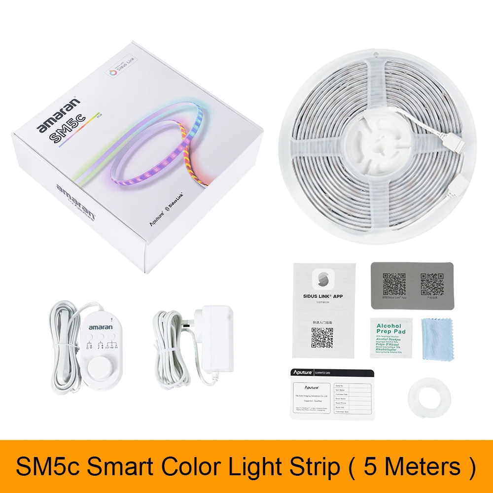 amaran SM5c RGB Smart Pixel LED Strip Light 5 Meters Extensions