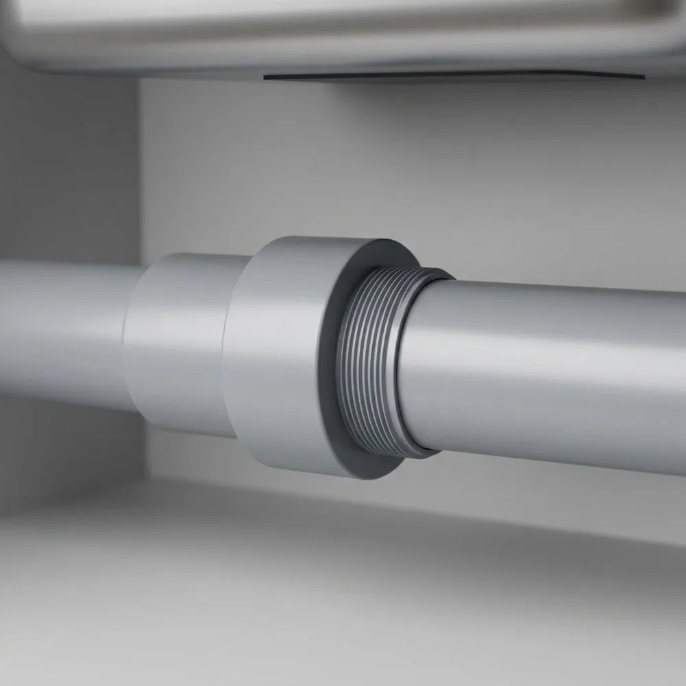 75mm PVC Sink Drain Adapter Tool-Free Installation Anti-Overflow Seal Plastic Fitting for Standard 75 Pipe Size