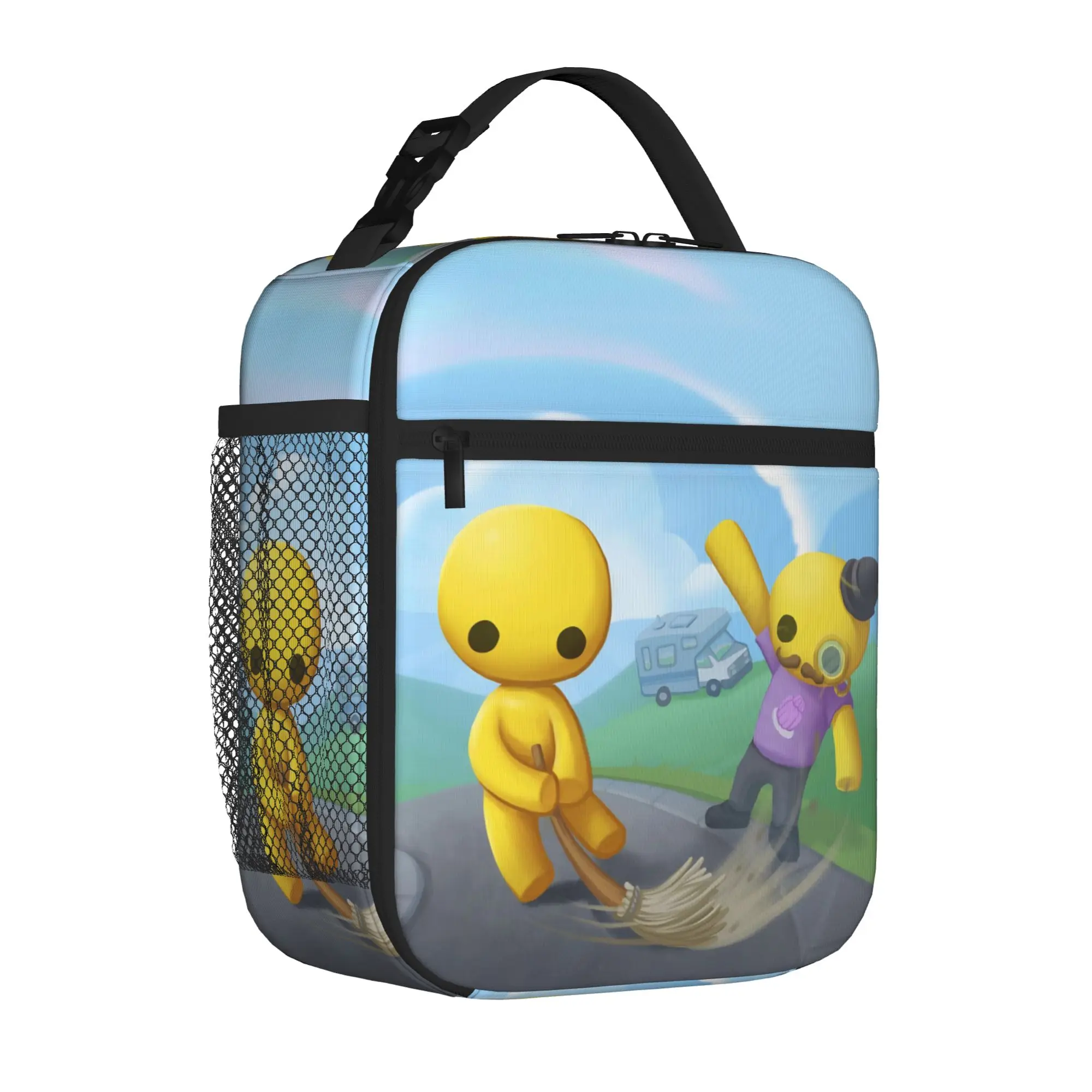 Wobbly Life Sandbox Game Insulated Lunch Tote Bag for Work Cartoon Funny Portable Thermal Cooler for Men Women Bento Bags