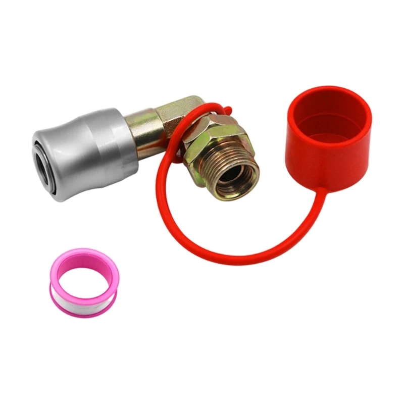 90 Degree Metal Air Fitting with Coupler for Maintenance