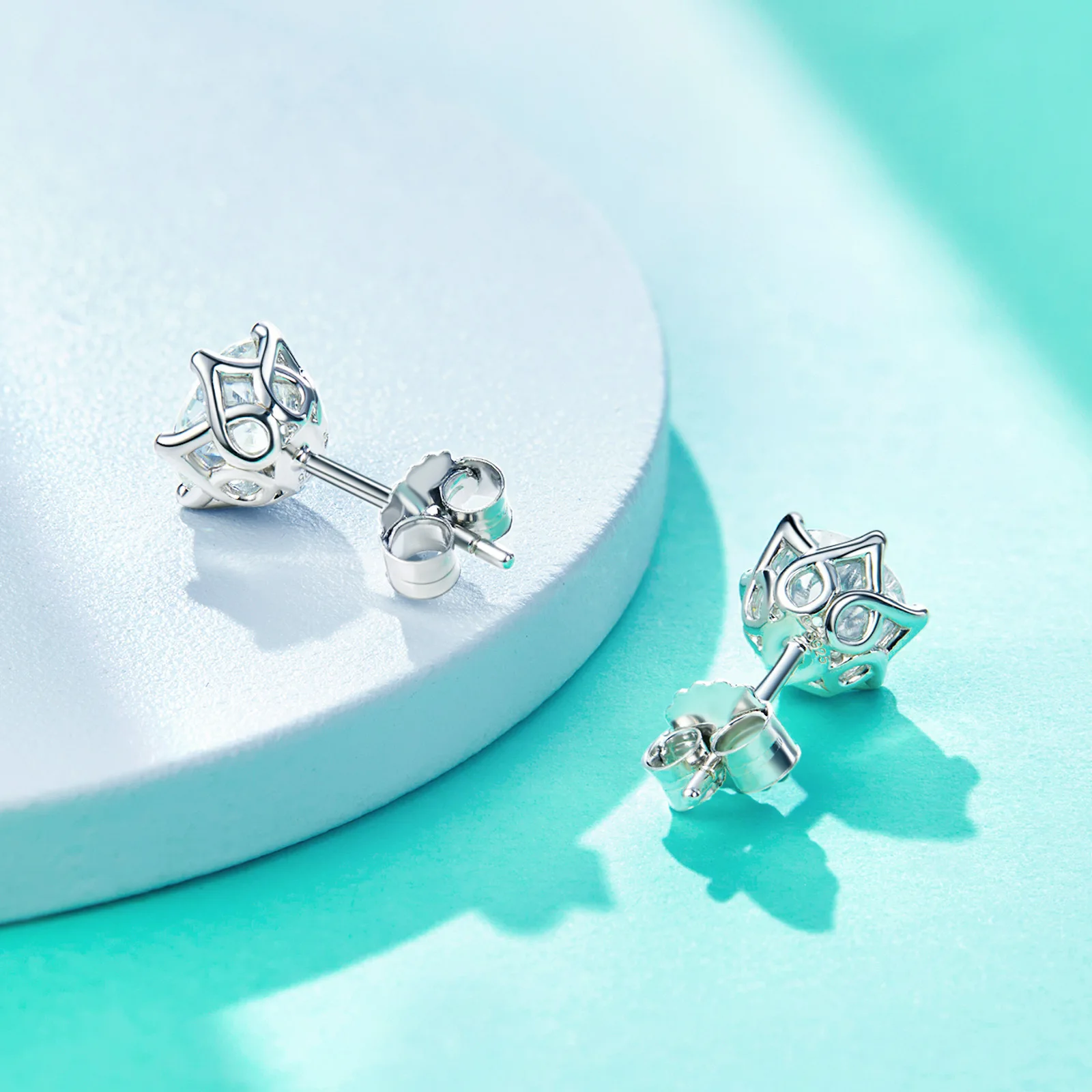 JH 0.5-2CT 100% 925 الفضة مويسانيتي أقراط للنساء مختبر نمت الماس الأذن ترصيع 925 فضة غرامة مجوهرات هدية