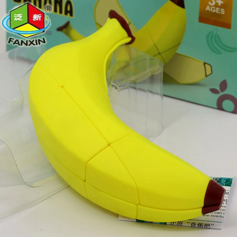 Fanxin Fruit Puzzles Banana Cubes 2x2x3 Unequal Special Cute Shape Toy Professional Educational Game Lovely 큐브 Yellow Logic Toys