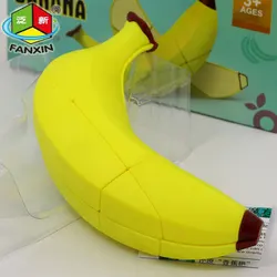 Fanxin Fruit Puzzles Banana Cubes 2x2x3 Unequal Special Cute Shape Toy Professional Educational Game Lovely 큐브 Yellow Logic Toys