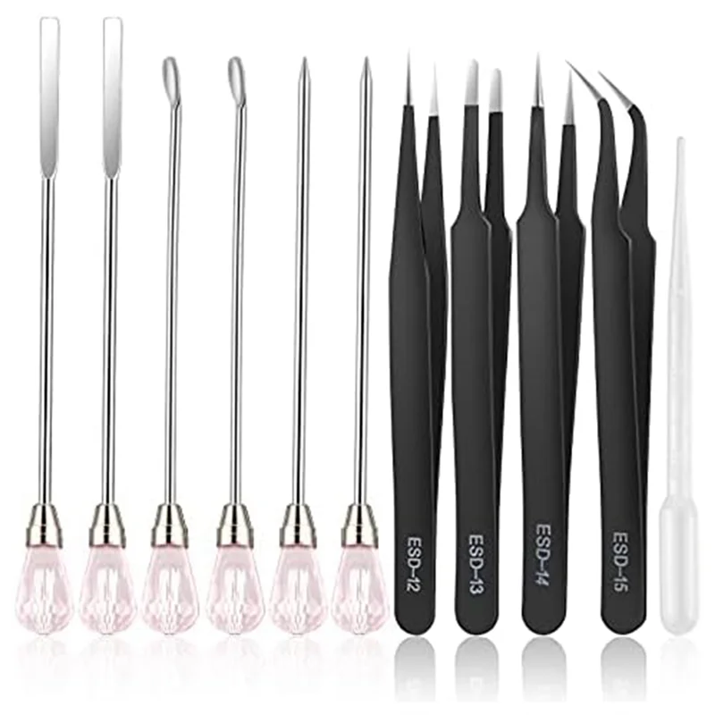 

G6-11 шт. набор инструментов для смолы, игла для перемешивания, ложка, инструмент, пинцет, прецизионный набор