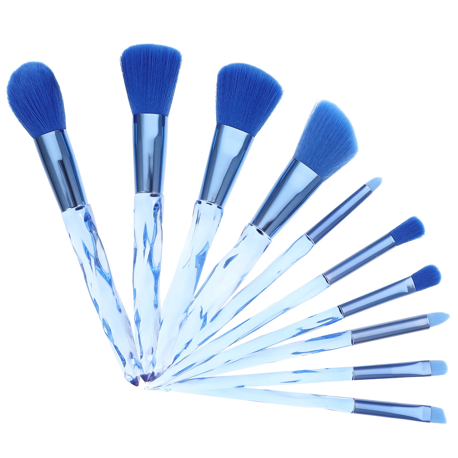 

10 Pcs Makeup Brushes Set Premium Non Shedding Lightweight Portable Face Powder Eyeshadow Tools Plastic Beauty Gifts