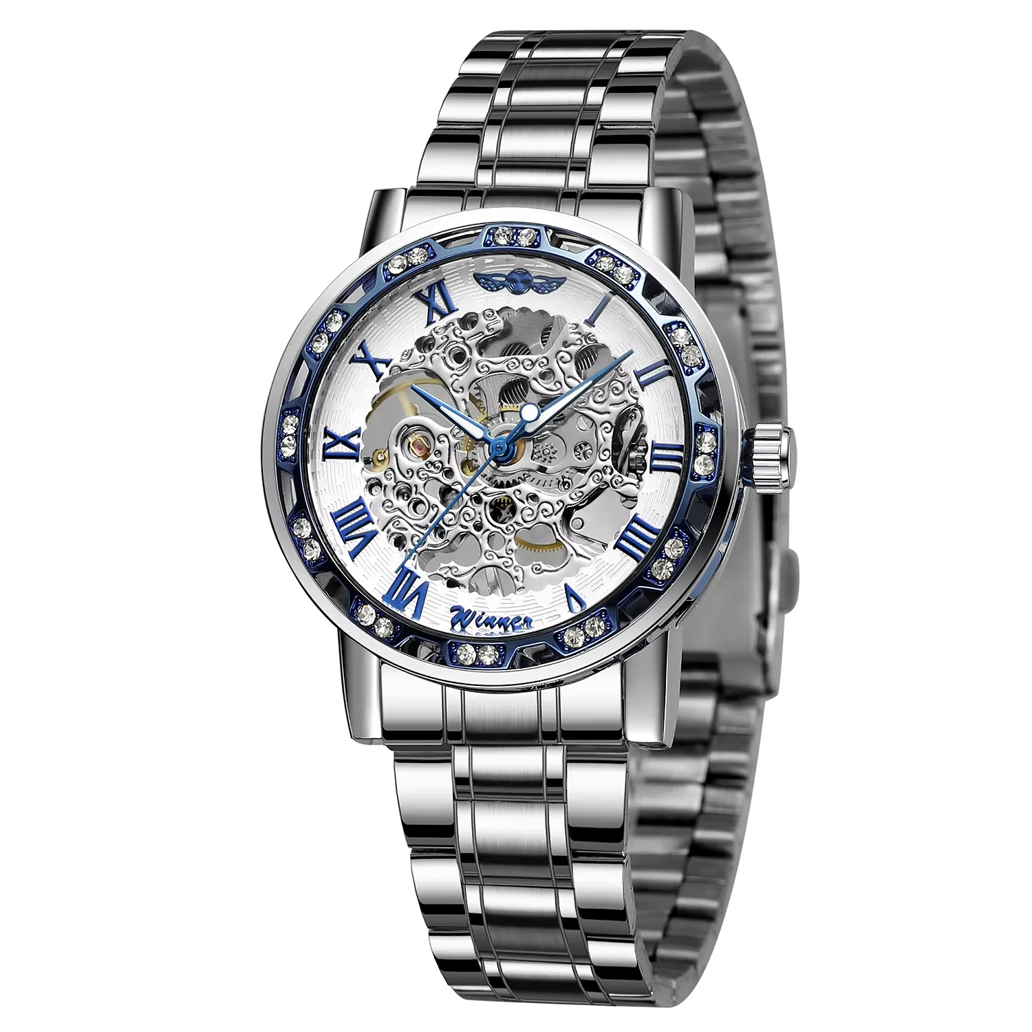 T-Winner watch hollow bottom men's automatic mechanical watch Men's watch gold steel strap wrist watch a variety of styles