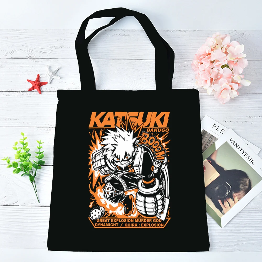Bakugo tote bag bolsas de tela foldable grocery y2k shopping femme