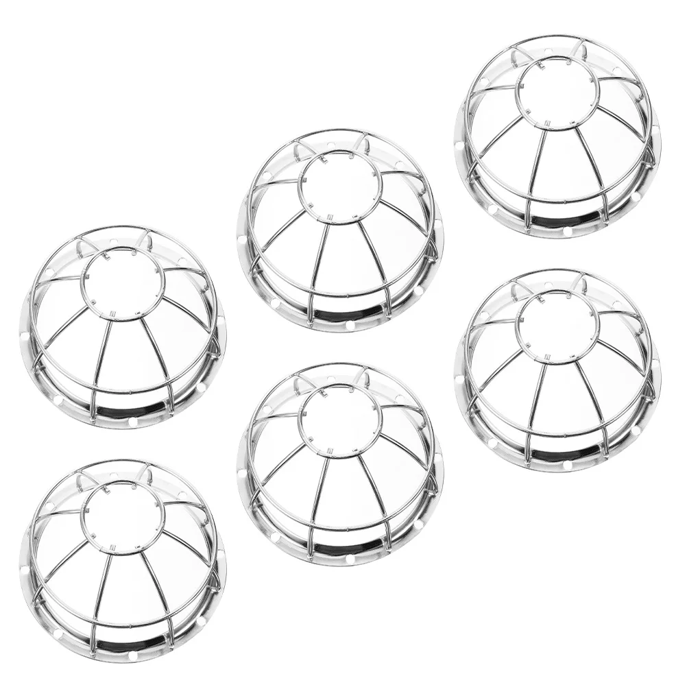 

6pcs Protective Guard 106Mm Inner Diameter Iron Wire Mesh Cage For Fire Durable Security Cover Decorative