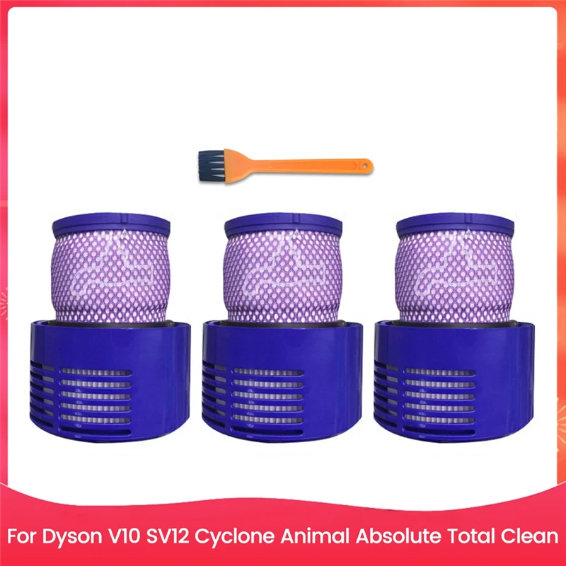 3PCS Filter For Dyson V10 SV12 Cyclone Animal Absolute Total Clean Vacuum Cleaners Accessories Replacement Parts-B91B