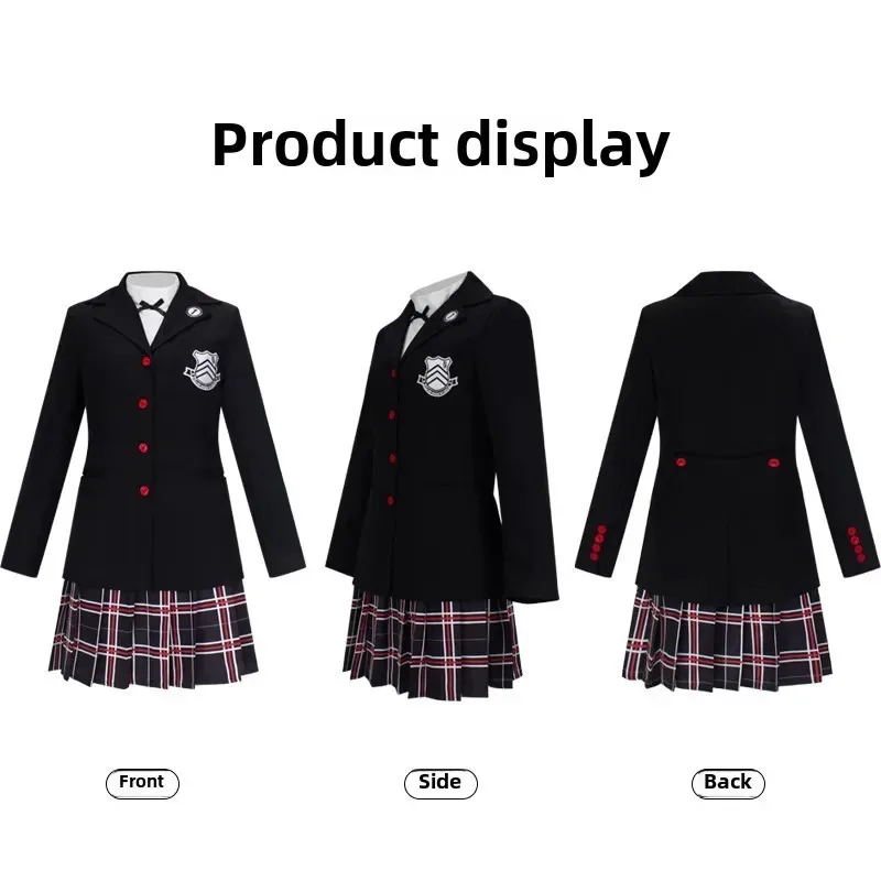 Zizi 2025 Amamiya Ren Kasumi Yoshizawa Cosplay dla Kobiet i Mężczyzn Mundurek Szkolny Unisex Halloween Karnawał Strój Płaszcz Impreza Czarny Unif