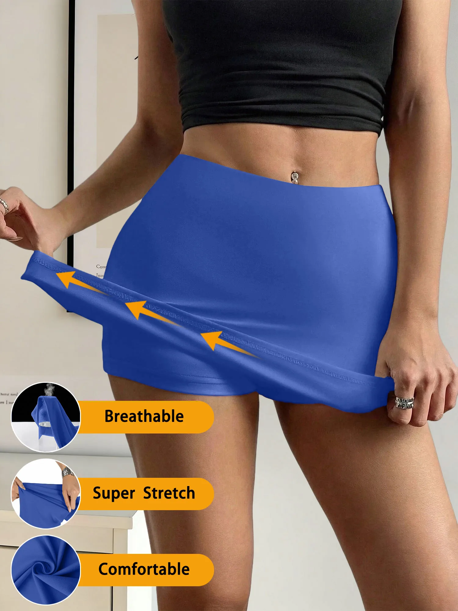 

Butt-Sculpting Ultra-Short Mini Skirt, Smooth No-Roll Fabric, Cocktail Nights & Downtown Bar Hopping