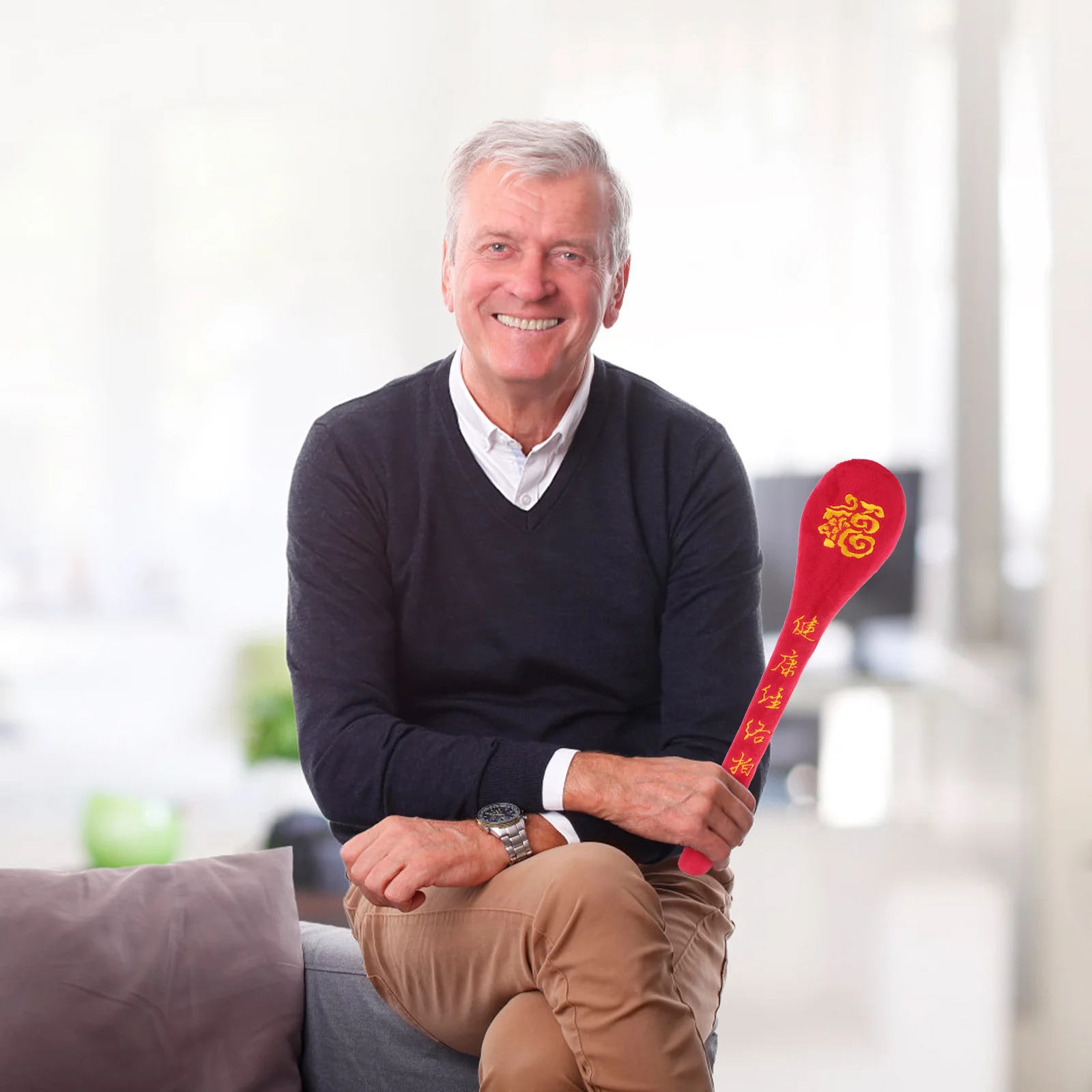 

Red Fu Character Hammer Pat Manual Back Massager Portable Body Massage Stick Acupoint Massager Shoulder Therapy Tool Relieve