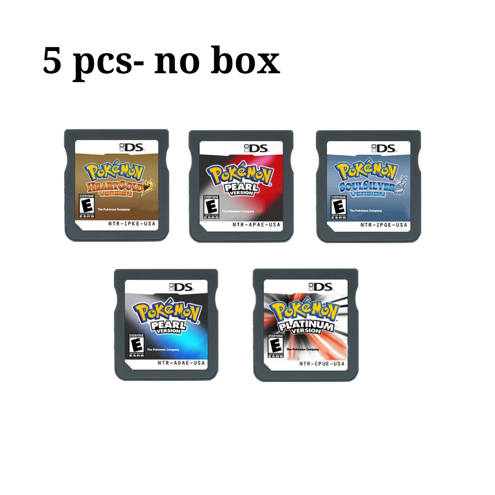 Pokemon NDS Game Card Diamond Pearl Soul Silver Heart Gold Platinum US Edition (R4 Card Edition)