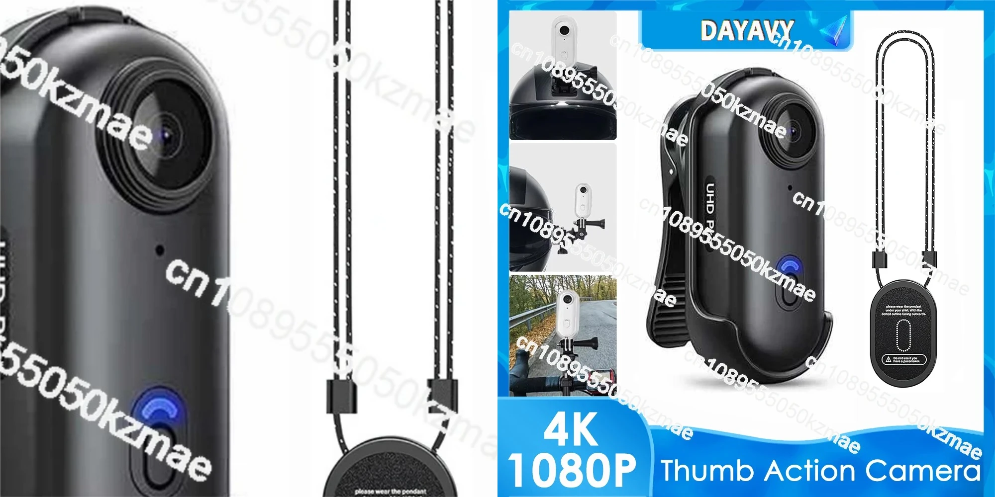 Motorcycle Dash Cam 4K Waterproof, WiFi Moto DVR for Travel Bicycle Recording