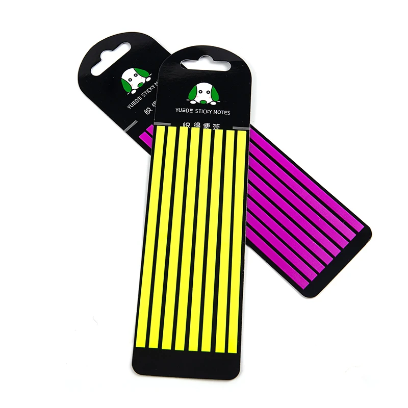 160pcs Fluorescent Loose-leaf Sticky Notes Slim Strips Index Tabs Stickers for Student Books Review Book Instructions