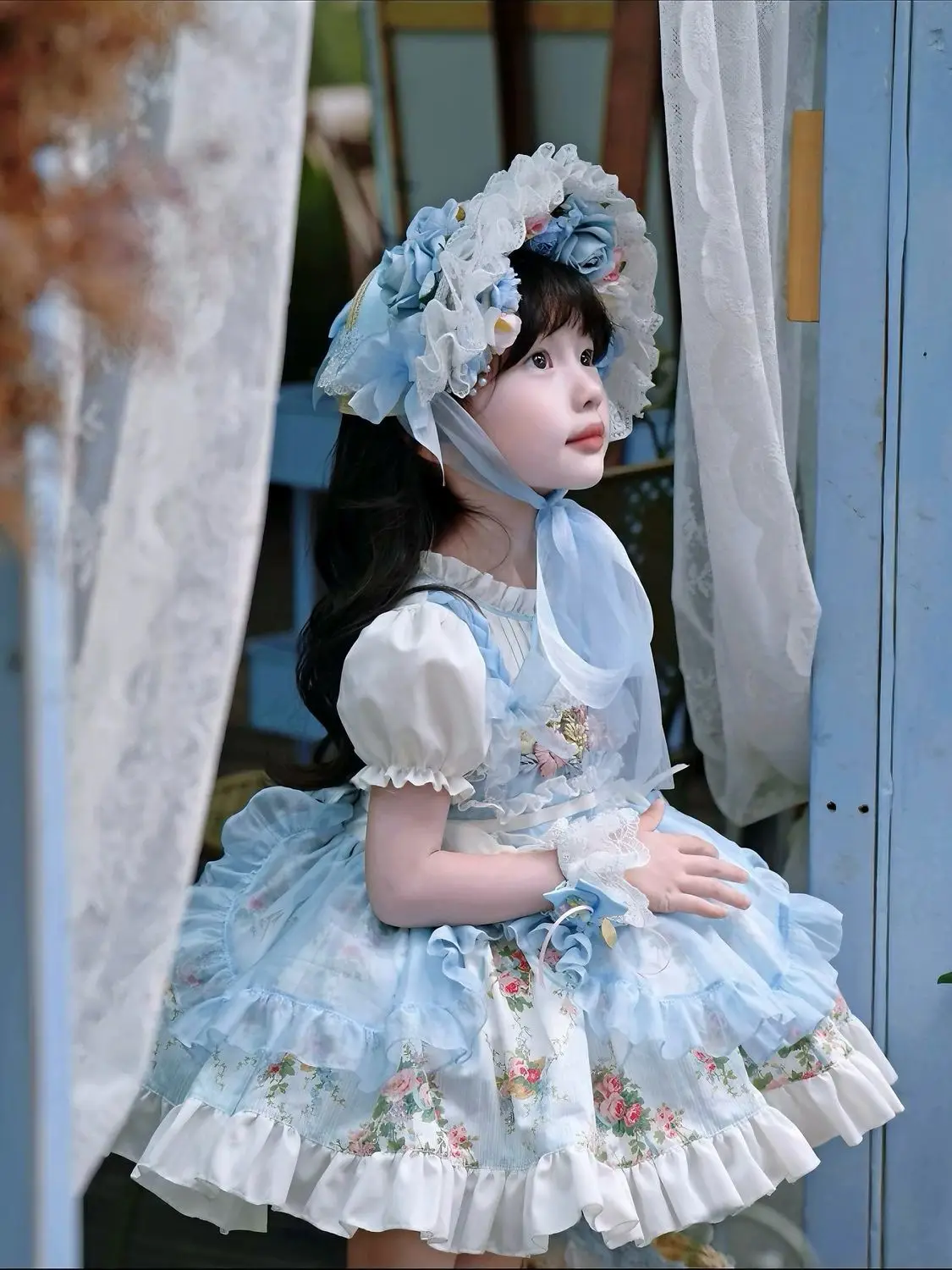 Baby Toddle Girls Summer Sweet Lolita Lace Embroidery Floral Princess Ball Gown Cake Layed Dress Skirts Birthday Party Childrens