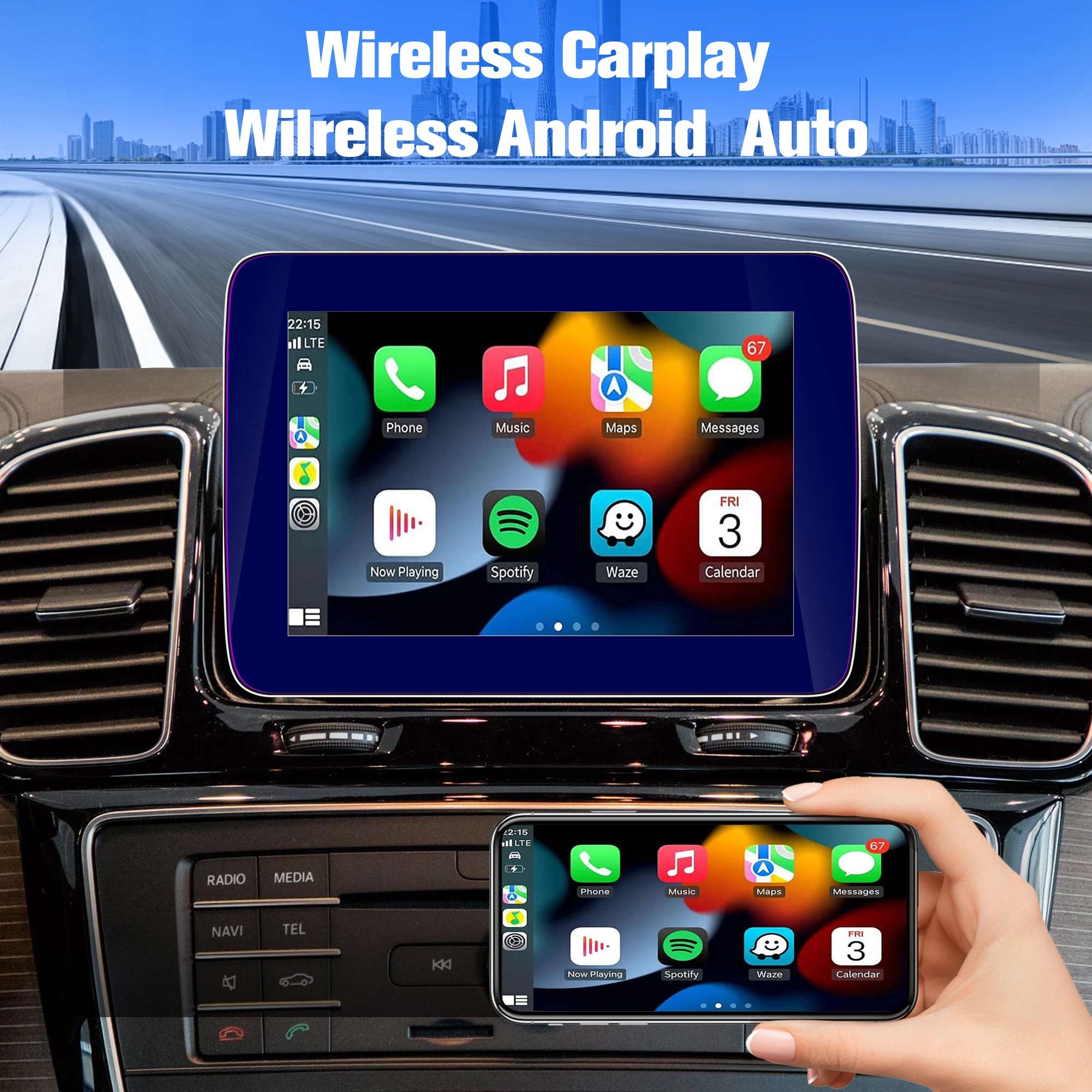 

Android Car radio for Mercedes Benz GLE W166 2015~2018 NTG 5.0 stereo Carplay Android Auto,GPS Navigation,8.4’,Bluetooth,WIFI