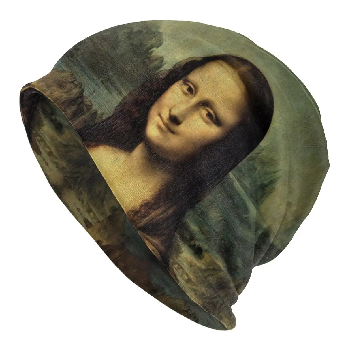 Custom Classic Mona Lisa By Leonardo Da Vinci Beanies Caps Unisex Fashion Winter Warm Knitted Hat Adult Painting Art Bonnet Hats