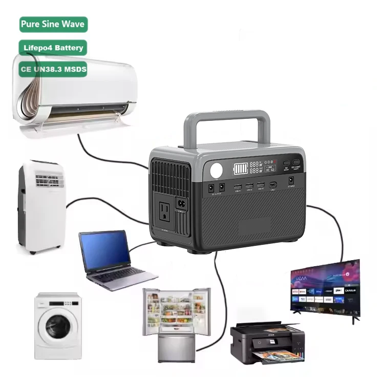 

Оптовая продажа, 300 Вт, чистая синусоида, небольшой солнечный генератор, электростанция Lifepo4, аварийная портативная электростанция для кемпинга