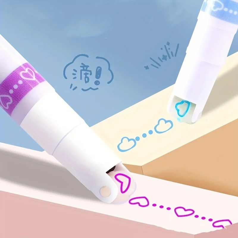 6color Curve Fluorescent Pen Journal Lace Pen, Wave Flower-shaped Fluorescent Pen, DIY Contour Curve Pen Highlighting Marker Pen