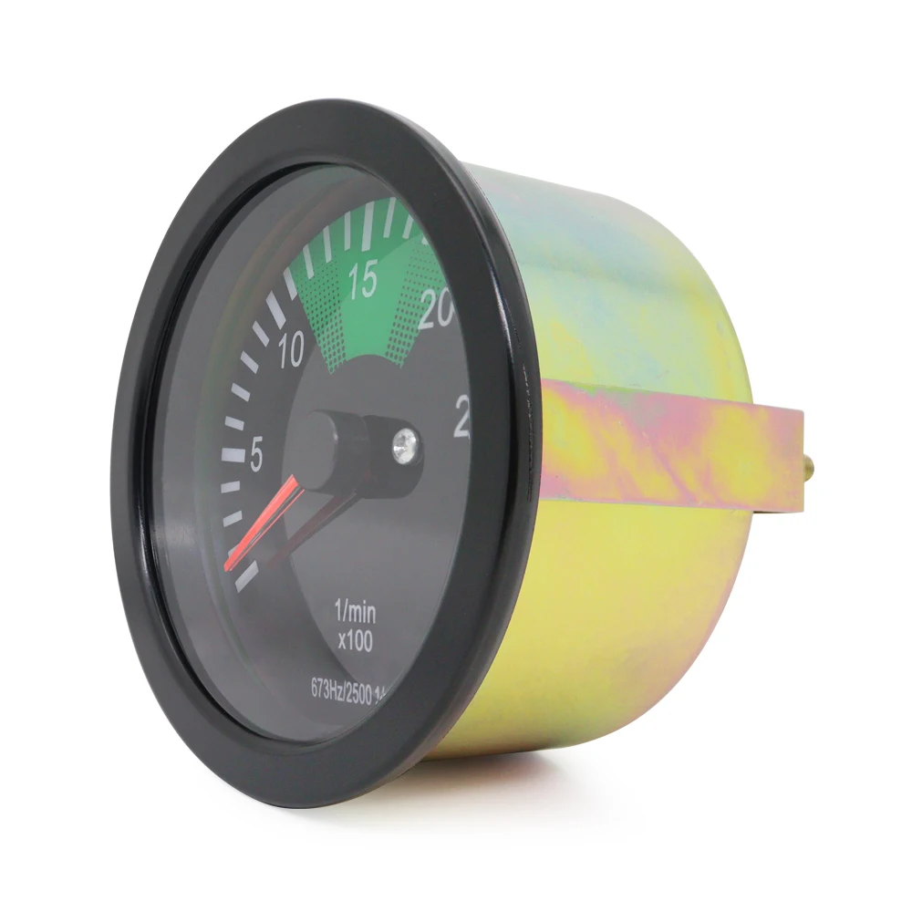 Universal 24V 100MM Tachometer 2500 RPM Meter Heavy Truck Gauge for Truck Car Instrument Cluster Gauge White Backlight