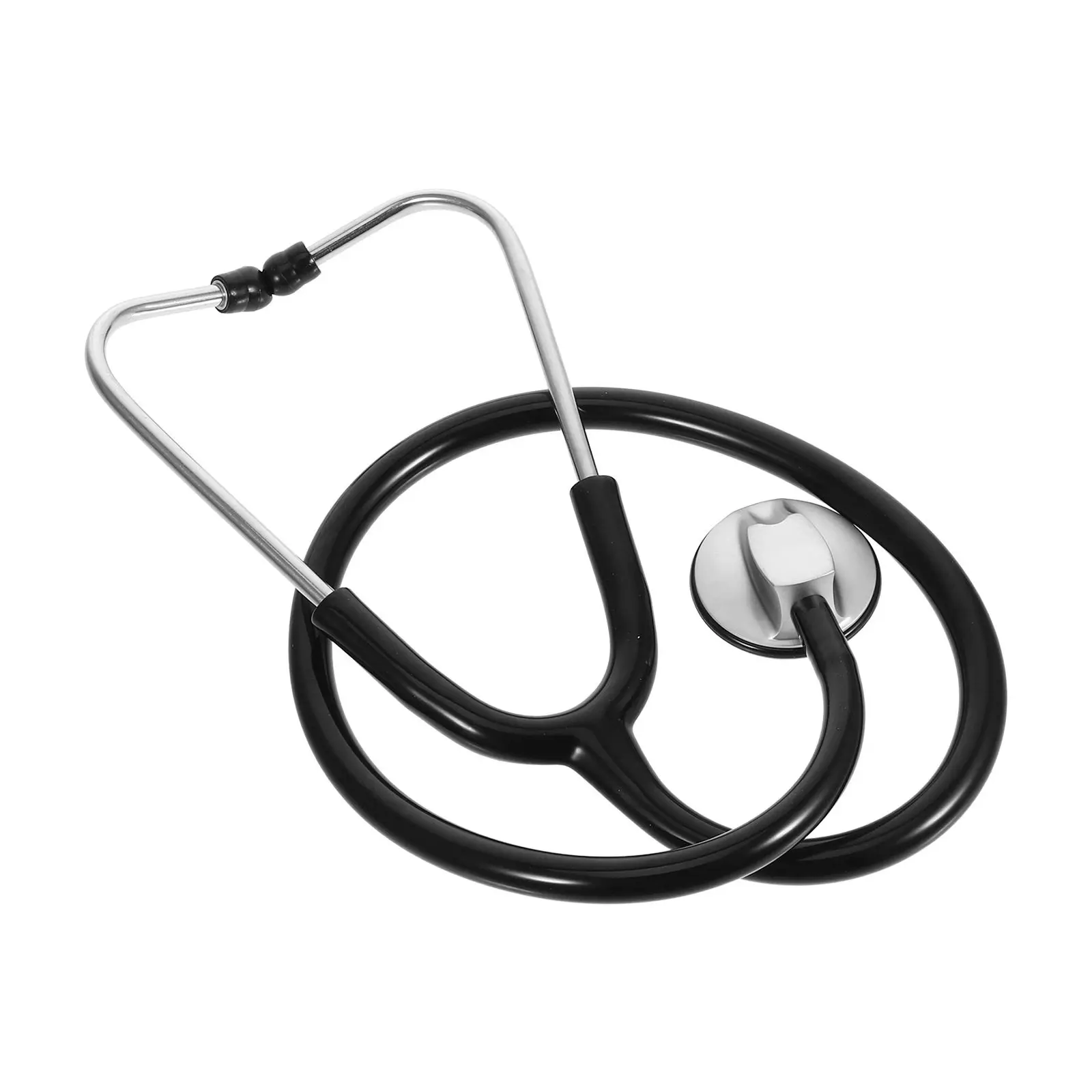 Single Tube Black Stethoscope Professional Nursing School Supplies Equipment Kids Doctor Play Set Play Tool for Kids