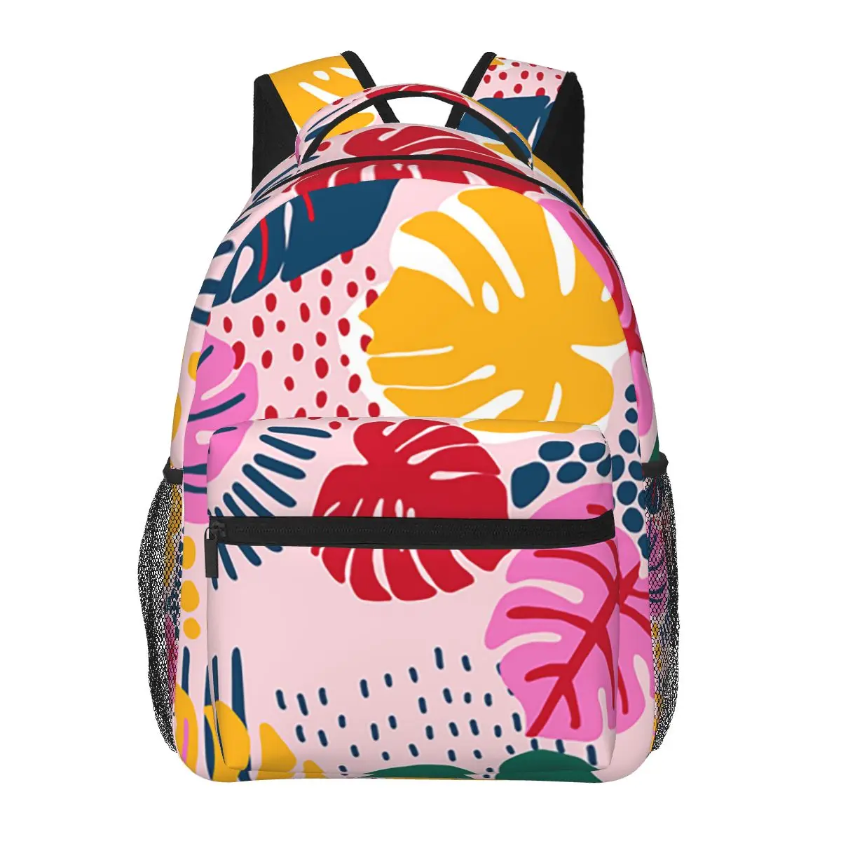 

Vibrant Tropical Palm Leaf Student Backpack School Bag Hiking Travel Daypack for Boys Girls Fashion Bookbag Shoulder Bags