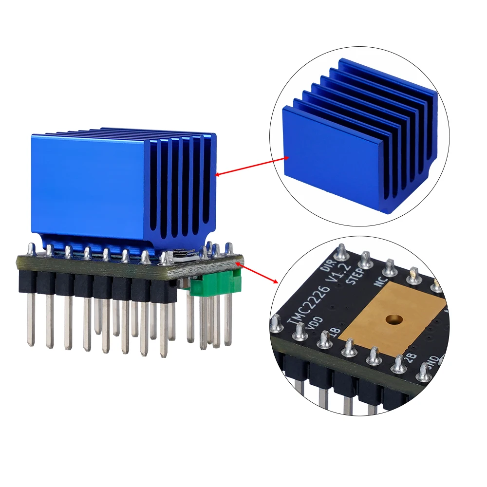 Makerbase MKS TMC2226 2226 sterownik silnika krokowego StepStick części drukarki 3d 2.5A UART ultra cichy VS TMC2209 TMC2208 — zdjęcie produktu 4