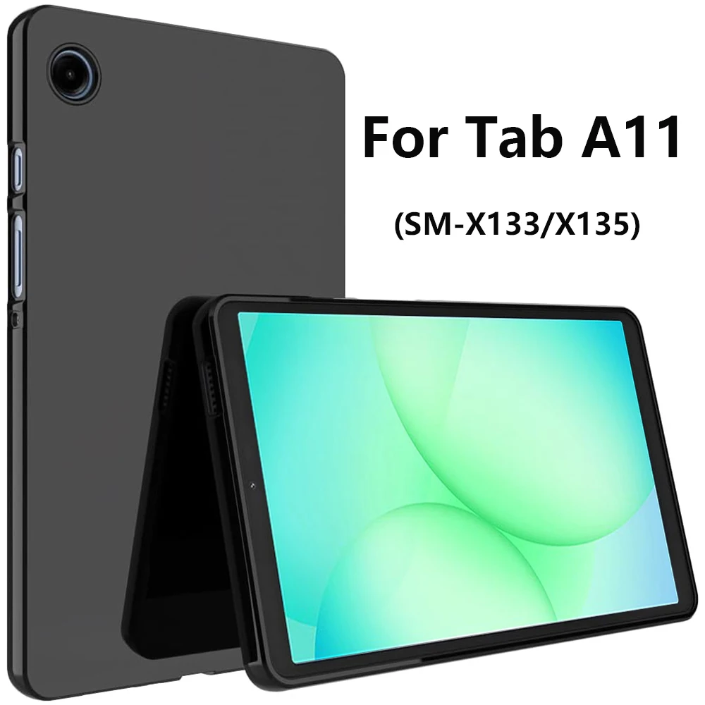 Silicone Case for Samsung Tab A11 8.7' X113 X116/A9 SM-X110 X115, Soft TPU Back Cover, Lightweight, Anti-Slip, Anti-Fingerprint