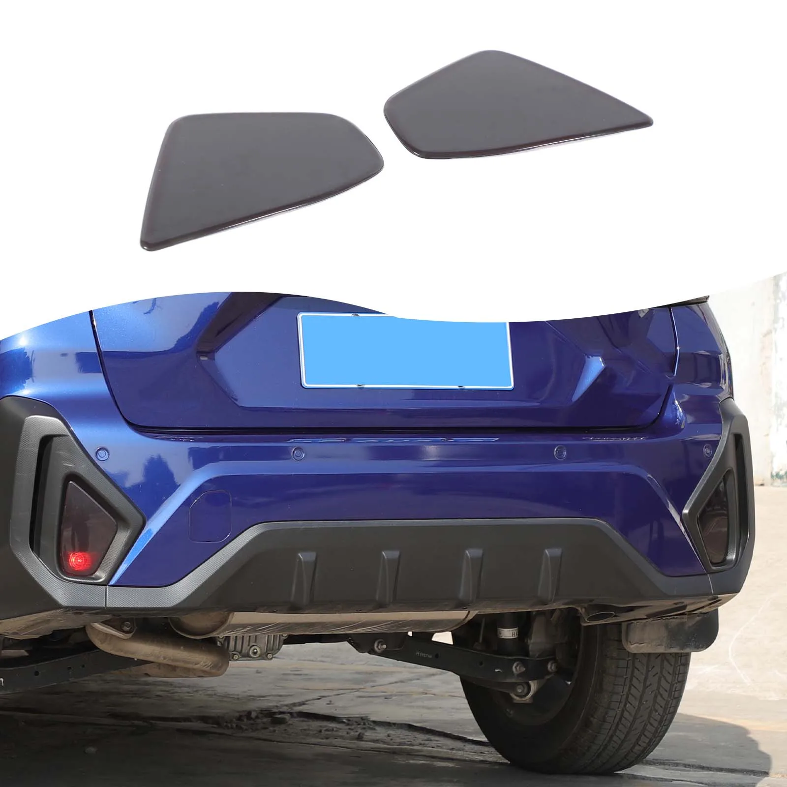 

2 шт. ABS черный для Subaru Crosstrek 2024 + автомобильный задний противотуманный фонарь, декоративная наклейка, аксессуары для защиты экстерьера автомобиля