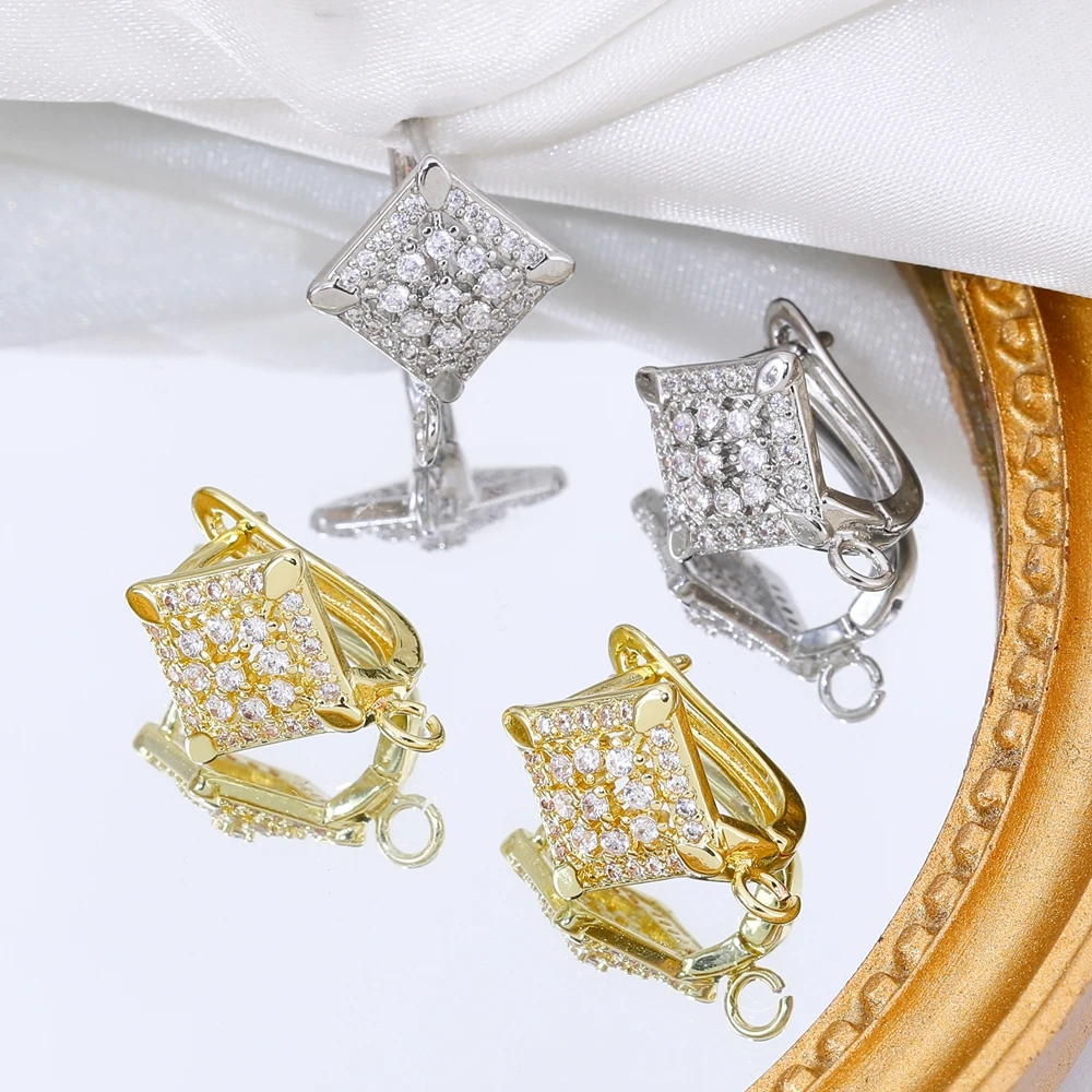 Juya لتقوم بها بنفسك لوازم مواد المجوهرات الجميلة اليدوية سلك الأذن الذهب/الفضة اللون حلقات خطاف اكسسوارات لصنع الأقراط الفاخرة #6