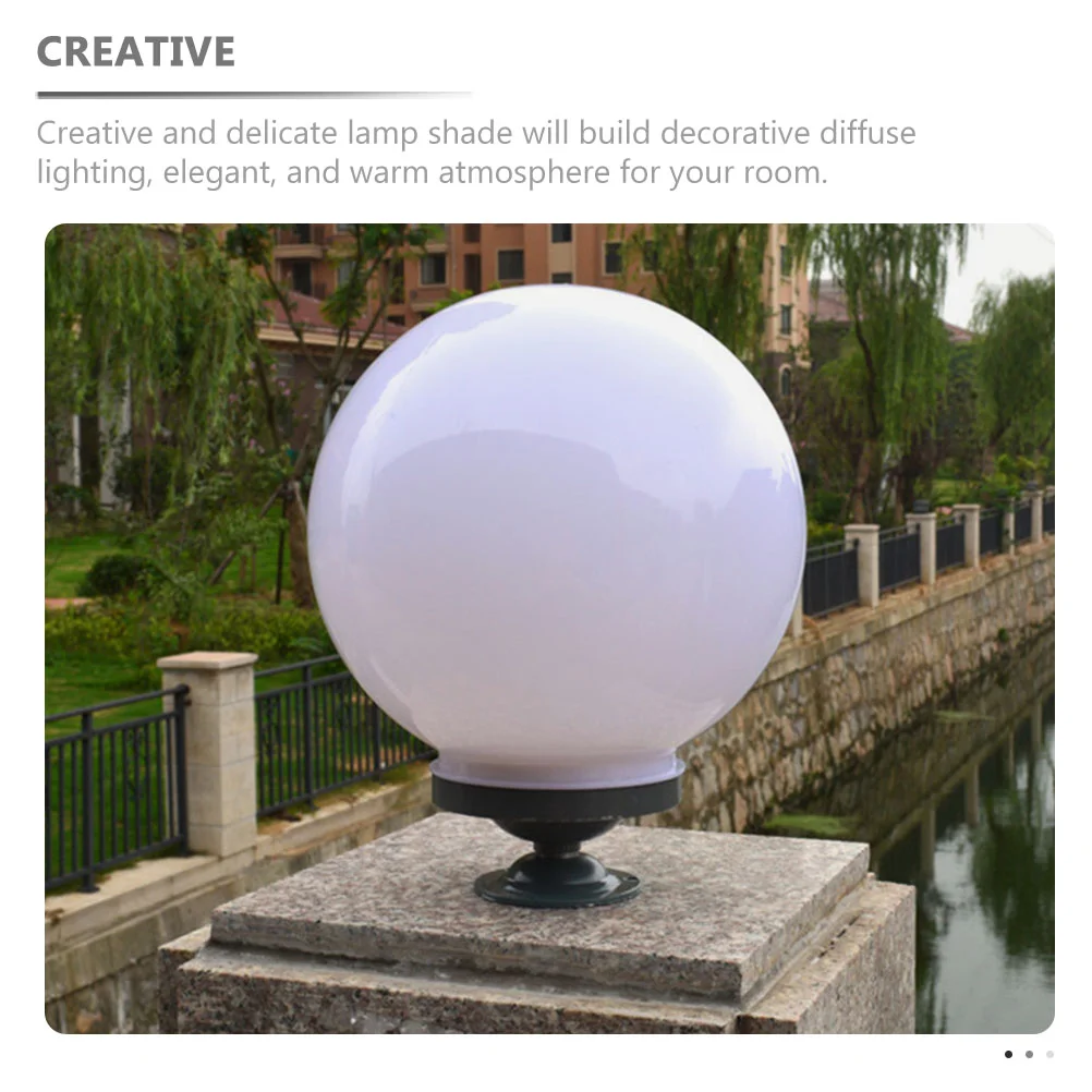 Fence Lampshade Glow Globe Outdoor Ceiling Fan Decor Round Waterproof Cover Wall