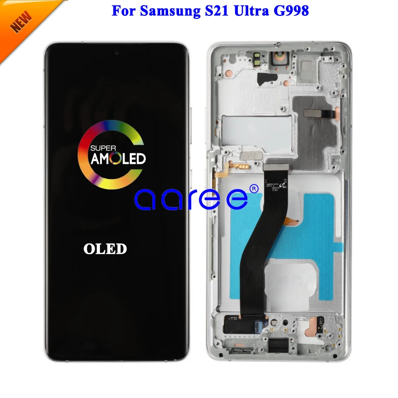 6.67\' AMOMLED OLED LCD Screen For Samsung S21 Ultra 5G LCD For Samsung S21 Ultra G998F LCD Screen Touch Digitizer Assembly