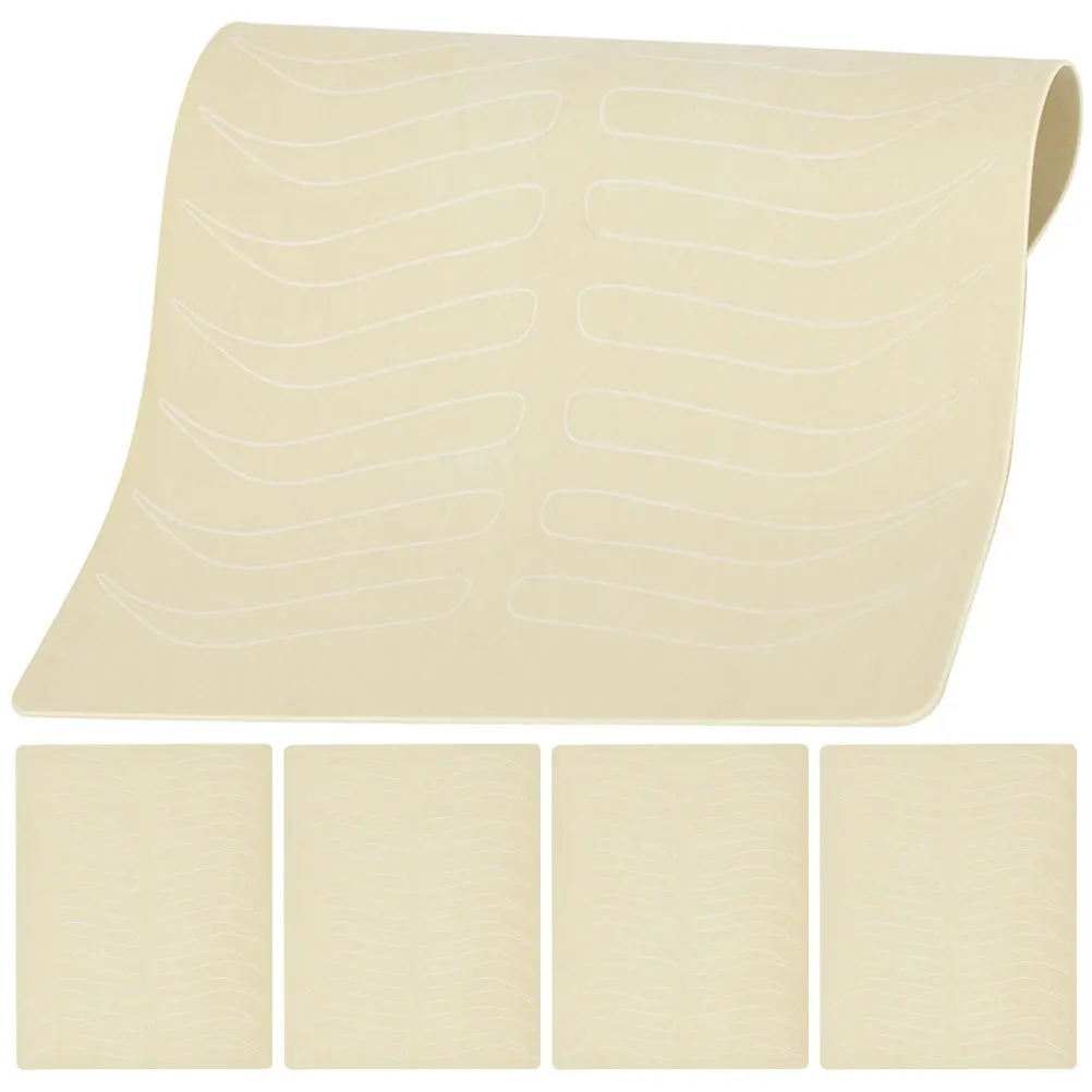 

5Pcs Premium Silicone Eyebrow Practice Skin Supple Tattoos Practice Skin for Self Study Tattoos Supply Beauty Salon Supplies