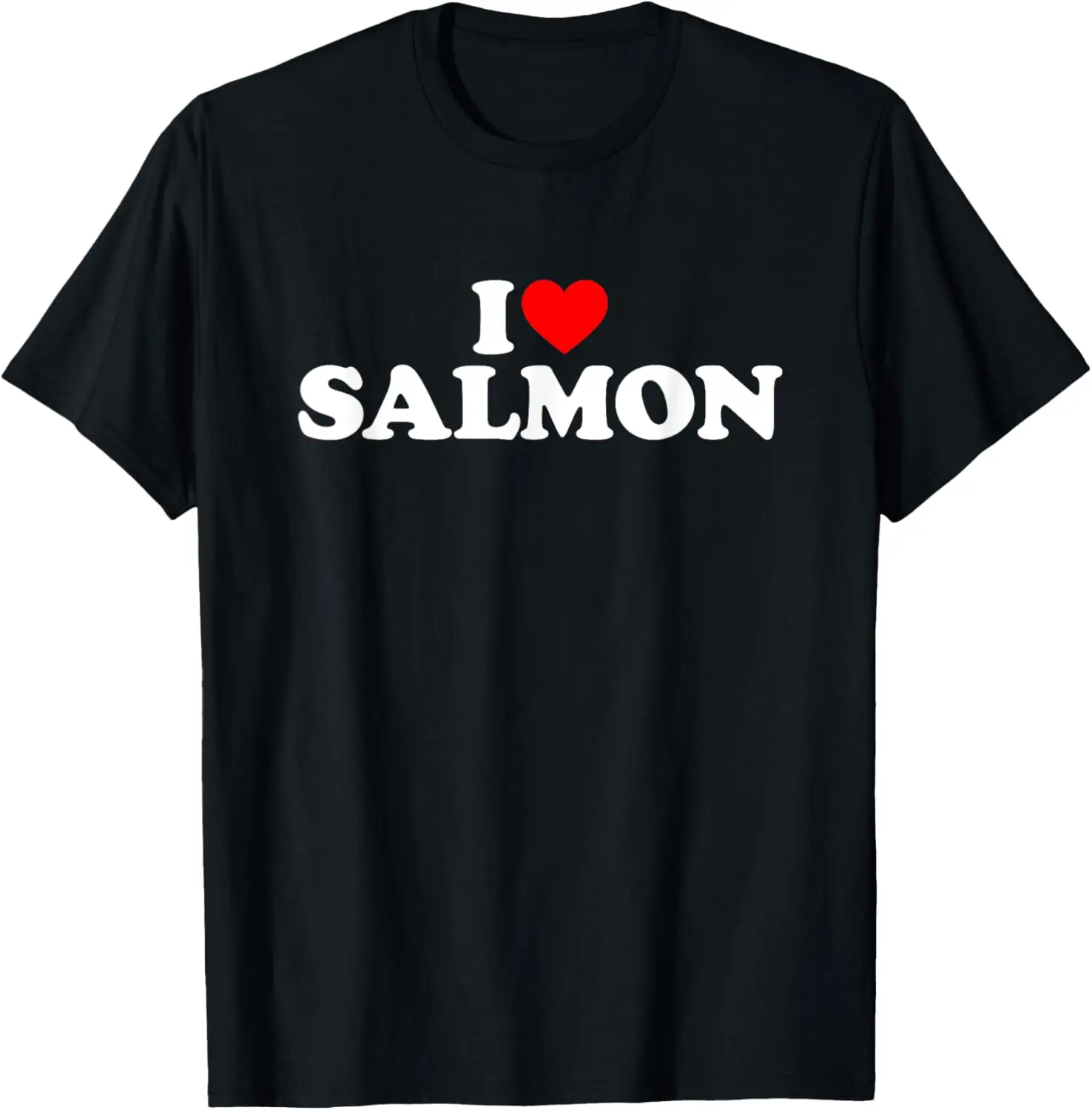 I Love Salmon T-Shirt I Heart Salmon Lover Men's Clothing 100% Cotton Harajuku Original Mens T-shirts Y2k Clothes Goth